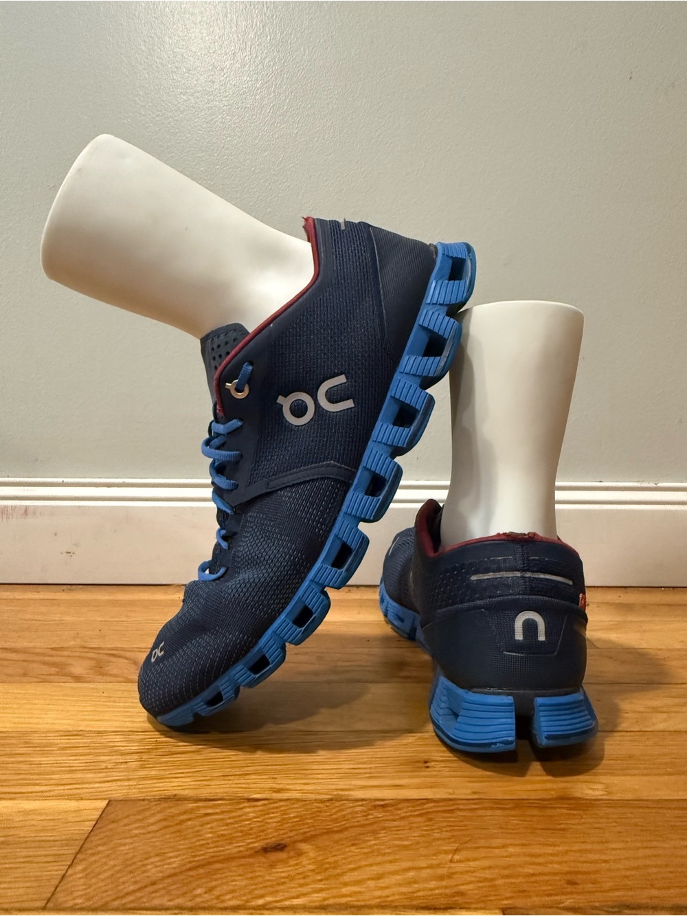On Running Kids Navy and Bright Blue Cloud Sneakers